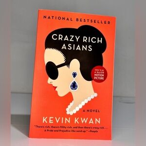 Crazy Rich Asians by Kevin Kwan - Bright Coral Cover